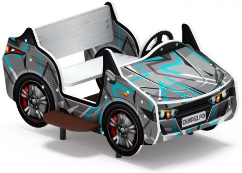 Кабриолет (серый) - Беседка машинка средняя - мф 10.03.02-04.И1