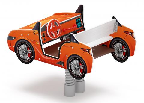 Кабриолет - Качалка на пружине двухместная машинка - ИО 23.03.02-01.И1