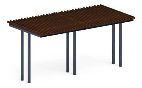 Пергола тент (прямая) - МФ 77.04.02-01 /без поликарбоната/