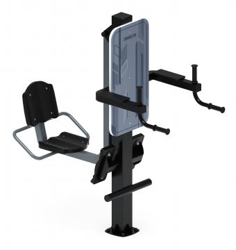 Жим ногами+Брусья (серый) - Уличный тренажер - СТ 023-13