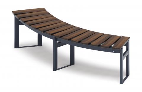 Модульная скамья радиальная (темный дуб) МФ 42.01.17