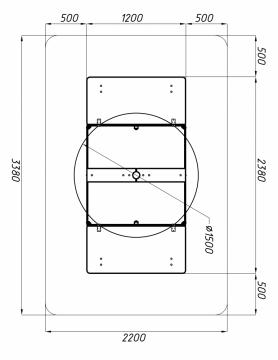 Песочница с крышкой средняя и навесом Грибок (Арифметика) - ИО 5.01.10-03