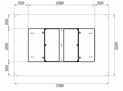 Песочница с крышкой средняя (Азбука) - ИО 5.01.11-01