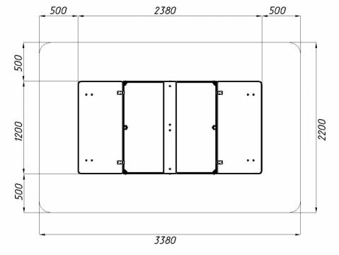 Песочница с крышкой средняя (Арифметика) - ИО 5.01.11-03