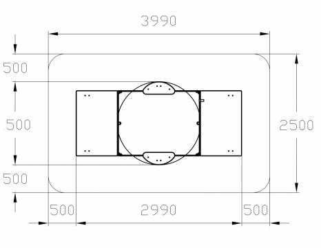 Песочница с крышкой средняя и навесом Грибок (Рыбы) - ИО 5.01.10-08
