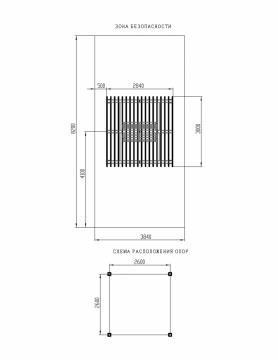 Пергола тент с качелями - МФ 78.02.01-01.И1 /без поликарбоната/