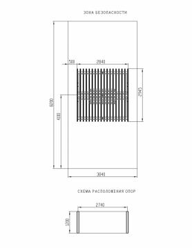 Пергола с качелями (прямая) - МФ 78.04.01-01.И1 /без поликарбоната/