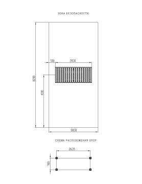 Пергола с качелями (Бамбук) - МФ 78.06.01-02.И1 /с поликарбонатом/