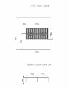 Пергола тент с качелями (наклоная) - МФ 78.03.02-И1 /с поликарбонатом/