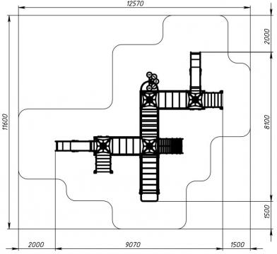 Космопорт (Серый) - ДИК 2.14.07-11 - Игровой комплекс H=1200