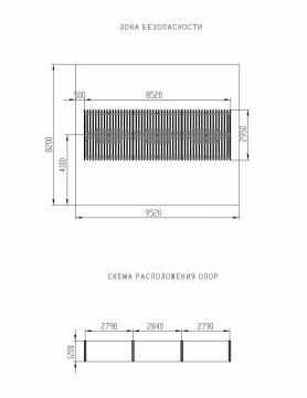 Пергола тент с качелями (наклоная) - МФ 78.03.03-И1 /с поликарбонатом/