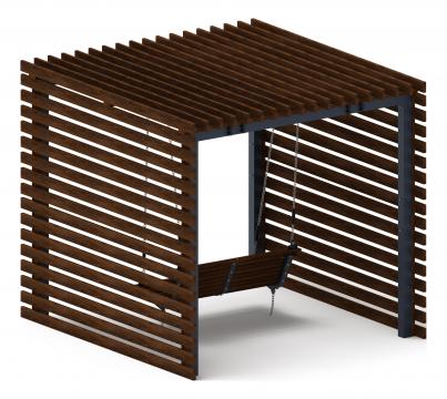 Пергола беседка с качелями - МФ 78.01.01-01.И1 /без поликарбоната/