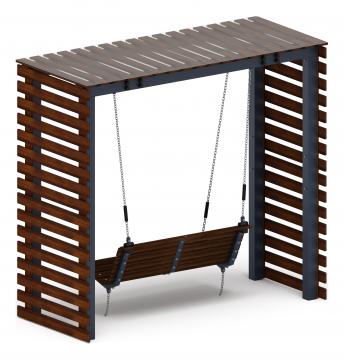 Пергола беседка с качелями - МФ 78.05.01-И1 /с поликарбонатом/