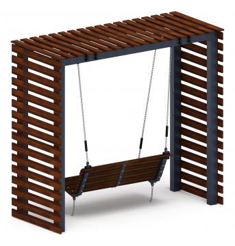 Пергола беседка с качелями - МФ 78.05.01-01.И1 /без поликарбоната/