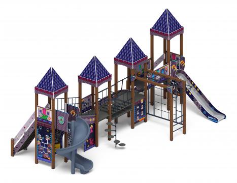 Замок (Пиксель) - ДИК 2.18.10-03.И1 - Игровой комплекс H=1500 H=2000