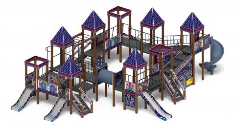 Замок (Пиксель) - ДИК 2.18.12-03.И1 - Игровой комплекс H=900 H=1200 H=2000