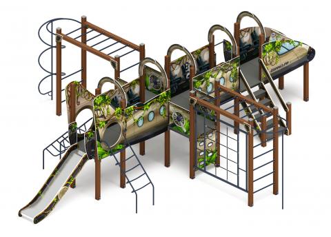 Аэроплан (В джунглях) - ДИК 2.03.4.04-02 - Игровой комплекс Н=1200