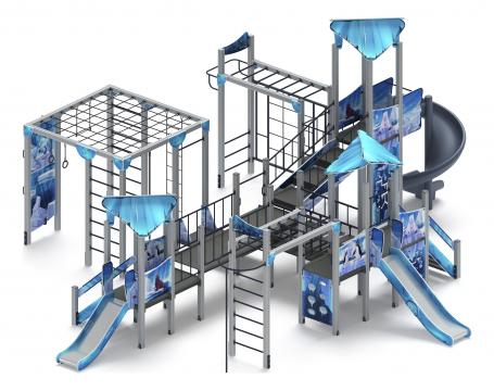 Волшебный город (винтовой скат) (Снежная королева) - ДИК 2.19.03-02.И1 - Игровой комплекс Н=900 Н=1200 Н=2000