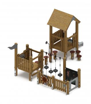 Игровой комплекс (лиственница орех) ДИК 1.24.04-Л.И1.02