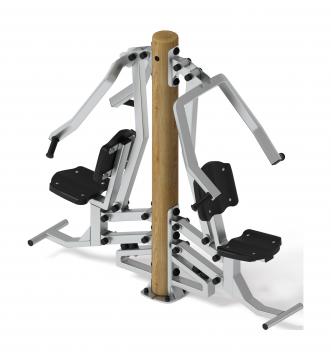 Тренажер жим от груди двойной (лиственница орех) СТ 030-Л.И3.02