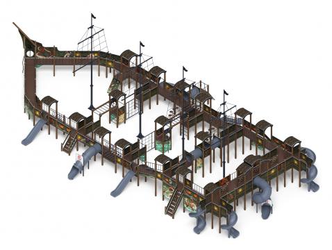 Шхуна (Летучий голландец) (винтовой скат) горка Н 1200, горка Н 2000 ДИК 2.03.3.07-11