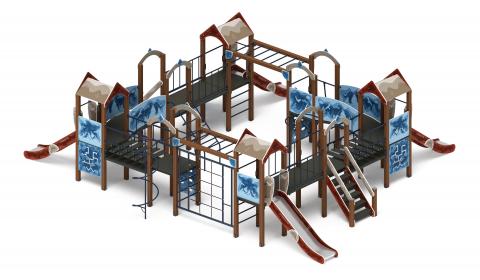 Остров детства (Алтай) - ДИК 2.01.8.01-04 - Игровой комплекс H=1200