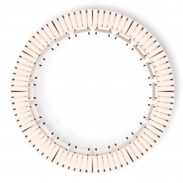 Модульная скамья радиальная (беленый дуб) МФ 42.01.27-01
