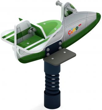 Самолетик (зеленый) - Качалка на пружине - ИО 22.03.02-01.И1