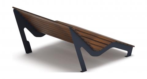 Шезлонг парковый - МФ 42.03.01-20 (Темный дуб) Д:1500  (под анкера)