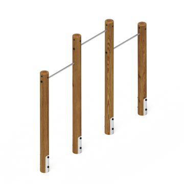 Турник взрослый тройной (лиственница темный) СО 2.20.10-Л.И1.01