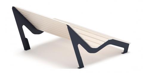 Шезлонг парковый - МФ 42.03.01-21 (Светлый дуб) Д:1500  (под анкера)