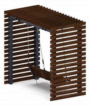 Пергола с качелями - МФ 78.01.02-01.И1 /без поликарбоната/