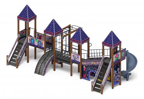 Замок (Пиксель) - ДИК 2.18.10-03.И1 - Игровой комплекс H=1500 H=2000