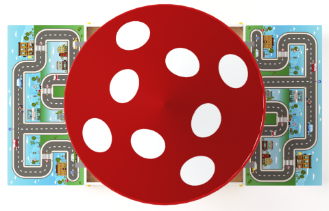 Песочница с крышкой средняя и навесом Грибок (Игра) - ИО 5.01.10-02