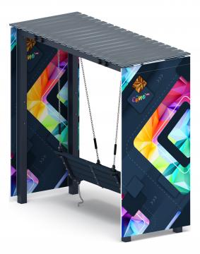 Пергола с качелями (СКИФ) - МФ 78.06.01-И1 /с поликарбонатом/