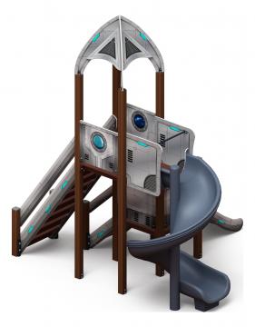 Космопорт (Серый) - ДИК 2.14.04-01.И1 - Игровой комплекс H=750 H=2000