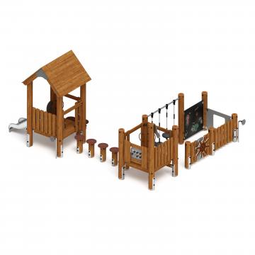 Игровой комплекс (лиственница темный) ДИК 1.24.04-Л.И1.01