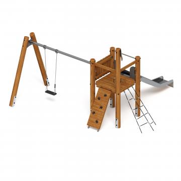 Игровой комплекс (лиственница темный) ДИК 2.24.03-Л.И1.01