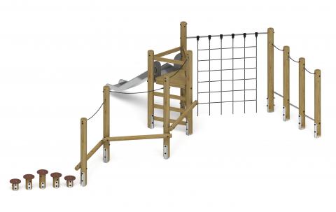 Игровой комплекс (лиственница орех) ДИК 2.24.07-Л.И1.02