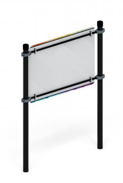 Воркаут 108. Информационная стойка (серый) ВТ 02.03-03