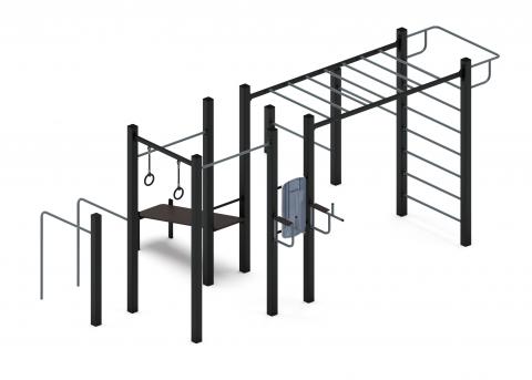 Многофункциональный спортивный комплекс (серый) МК 100.04-03