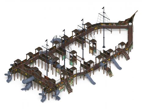 Шхуна (Летучий голландец) (винтовой скат) горка Н 1200, горка Н 2000 ДИК 2.03.3.07-11