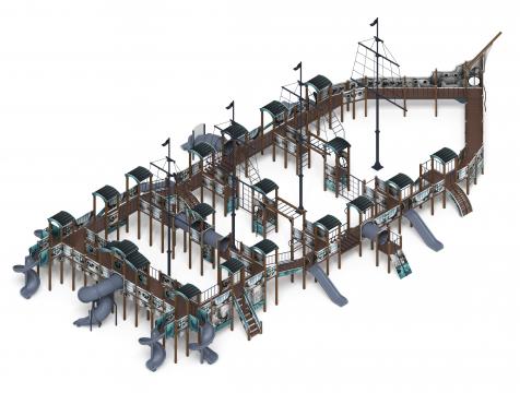 Шхуна (Лагуна) (винтовой скат) горка Н 1200, горка Н 2000 ДИК 2.03.3.07-12