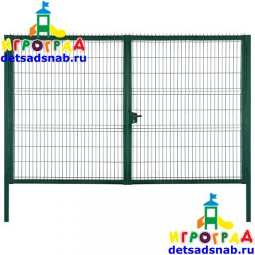 Ворота 3D 1800х3000 мм (2 столба 80*80*2, L=3000 мм, рама 40*40, регулируемые петли, 2 упора в землю) RAL