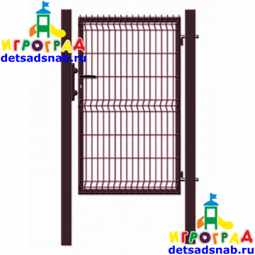 Калитка 3D 2000х1000 мм, (2 столба 80*80*2, L =3000 мм, рама 40*40, вр. замок с ручкой) RAL
