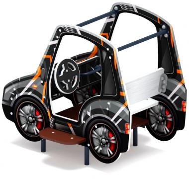 Машинка (черная) - Беседка машинка средняя - МФ 10.03.01-05.И1