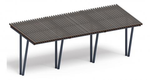 Пергола тент (наклоная) - МФ 77.03.03 /с поликарбонатом/