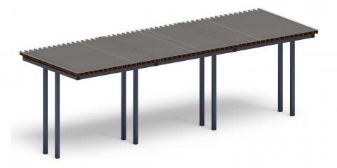 Пергола тент (прямая) - МФ 77.04.03 /с поликарбонатом/