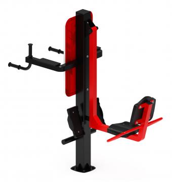 Жим ногами+Брусья (красный) - Уличный тренажер - СТ 023-11