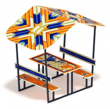 Столик детский с навесом (калейдоскоп) - МФ 31.01.08-07